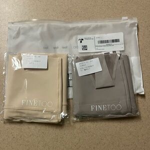 2 x FINETOO High Waisted Tummy Control Seamless Shapewear Underwear Thongs - L